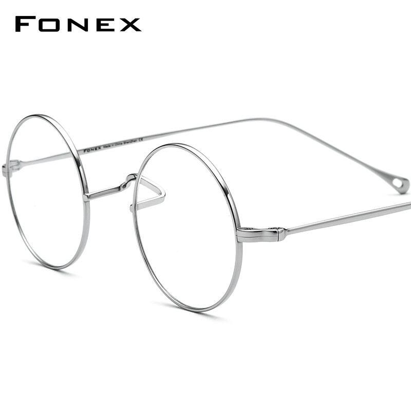 FONEX Titanium Glasses Frame Men Vintage Round Optical Eyeglasses Women 2022 New Ultralight Titan Retro Korean Japaness Style Eyewear F85666