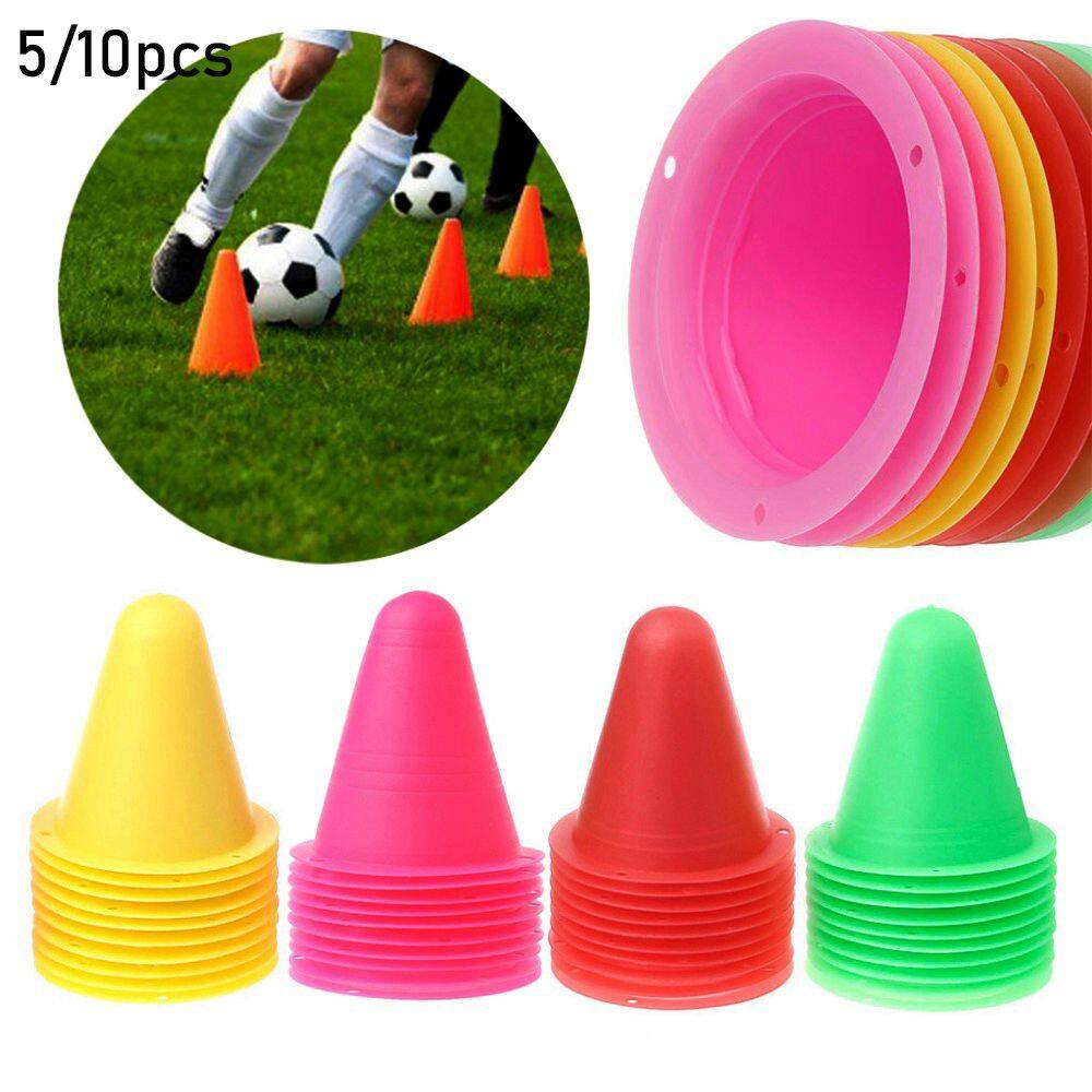 10PCS Football Training Cones RANGE OF COLOURS Highest Quality Marker Cones 