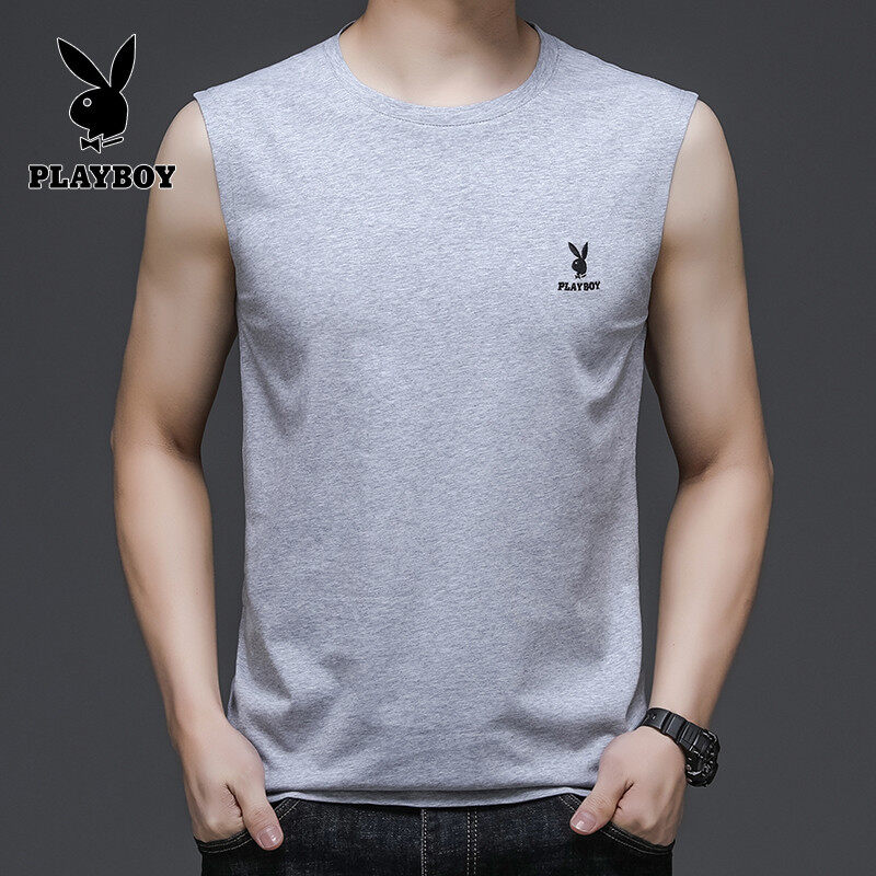 PLAYBOY Men's Vest Summer New Style Cotton Waistcoat Basketball Sleeveless T-shirt
