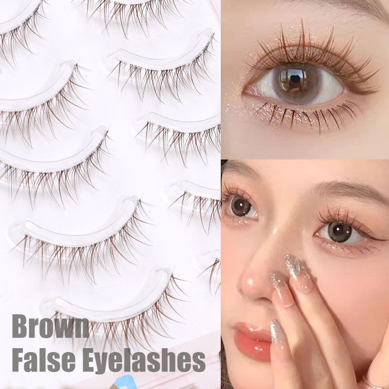 Dorisna Brown False Eyelashes Hazelnut Latte False Eyelashes Natural Look Eyelashes Extension
