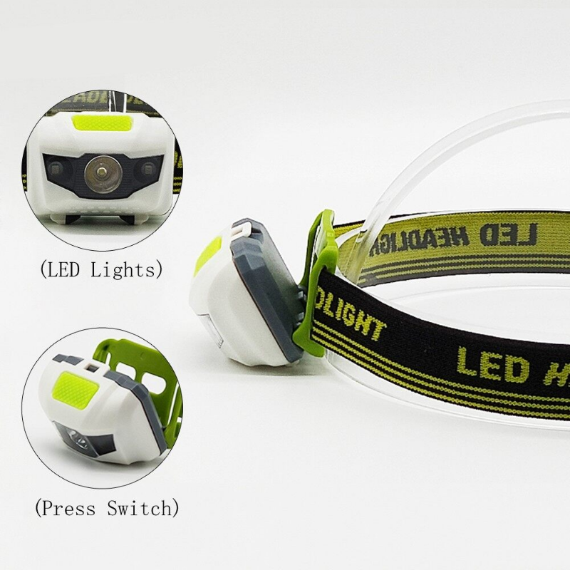 Portable Mini LED Headlamp 4 Modes Headlight Head Flashlights Lamp Light Hiking Camping Light for Fishing Riding Cycling