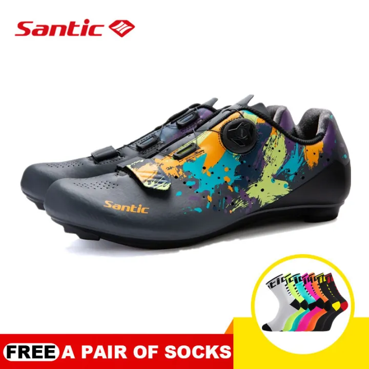 Santic Men Road Cycling Shoes Anti Skid Wear Resistant Lightweight Profession Self Locking Bike Bicycle Shoes S013 Lazada Ph