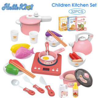 Bộ dụng cụ nhà bếp HelloKimi 32 món gồm những vật dụng nhà bếp mô phỏng thumbnail