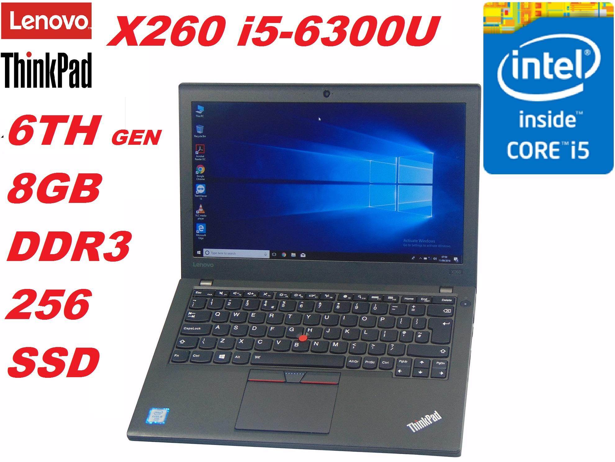 LENOVO ThinkPad X260 , INTEL CORE i5-6300U 2.4GHZ 6TH GEN CPU/8GB RAM
