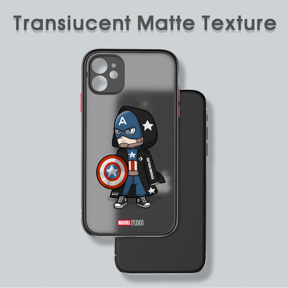 Ốp Honinga Dành Cho Xiaomi Redmi Note 9S Note 9 Pro Ốp Lưng Người Nhện Người Sắt Hoạt Hình Đội Trưởng Người Mỹ Hulk Ốp Điện Thoại Trong Suốt Mờ Ốp Lưng Ốp Cứng Anime Cho Bé Trai Bé Gái Cho Nam