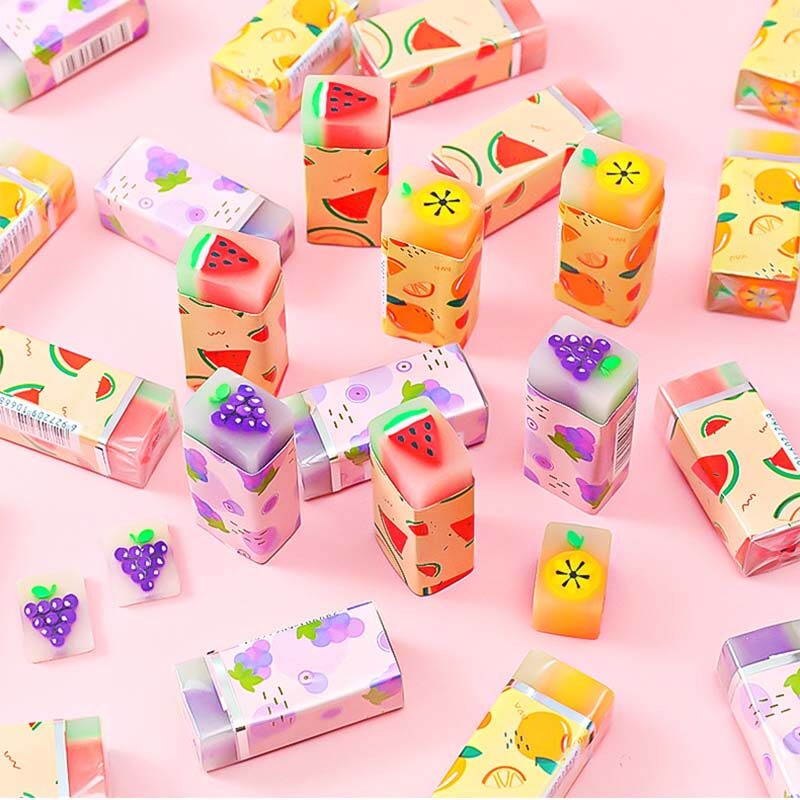 Creative Fruit Eraser Student Rubber Erase Tools Stationery