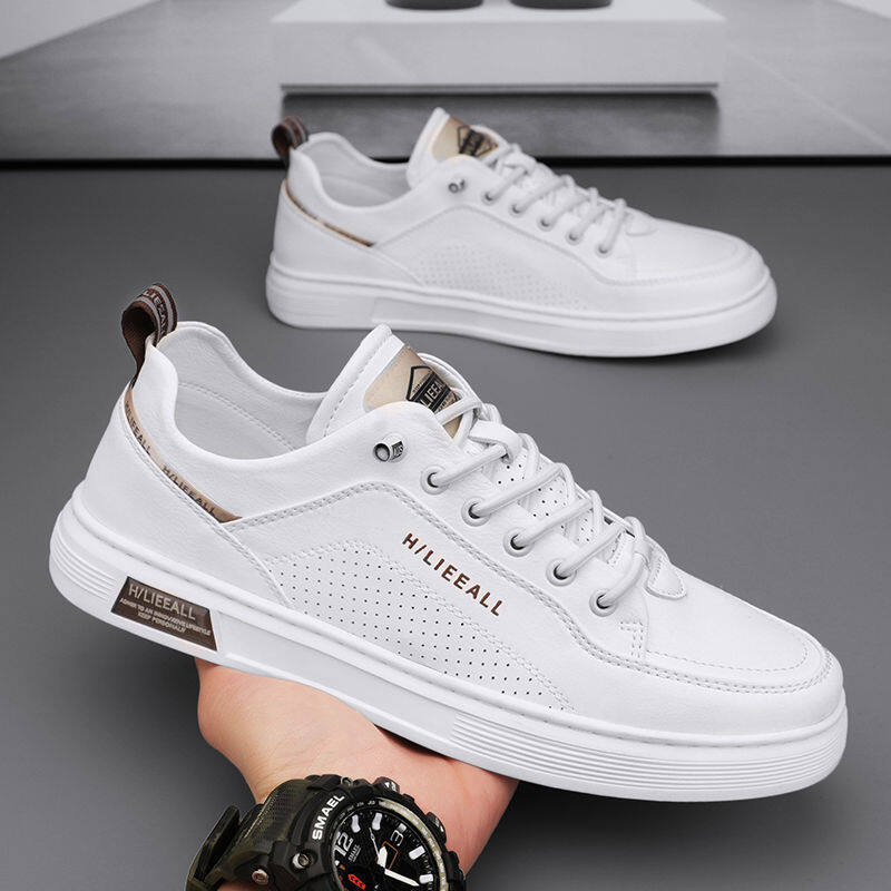Men's shoes 2023 new summer breathable sports casual men's flat shoes trend versatile soft sole lightweight men's shoes