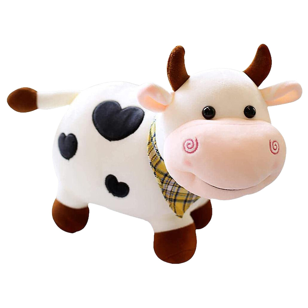 Huoshangtop đồ chơi bò nhồi bông, đồ chơi bò nhồi bông nụ cười búp bê nhồi bông mềm đồ chơi nhồi bông hoạt hình dễ thương búp bê trẻ em