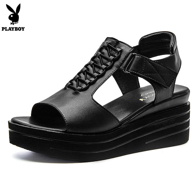 playboy platform sandals