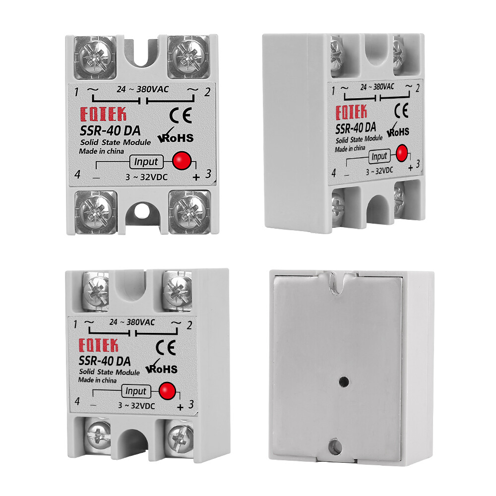 Solid State Relay 10A 25A 40A Single Phase Module 3-32V DC Input  24-380V AC Output SSR-10DA SSR-25DA SSR-40DA SSR Relay