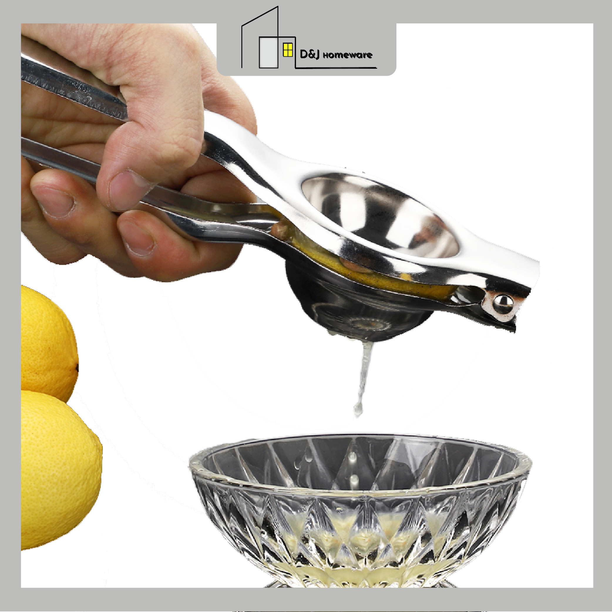 Stainless Steel Lemon Squeezer Hand Press Manual Fruit Juicer Lime  Orange Squeezer Pemerah Limau 榨汁器 [Ready-Stock]