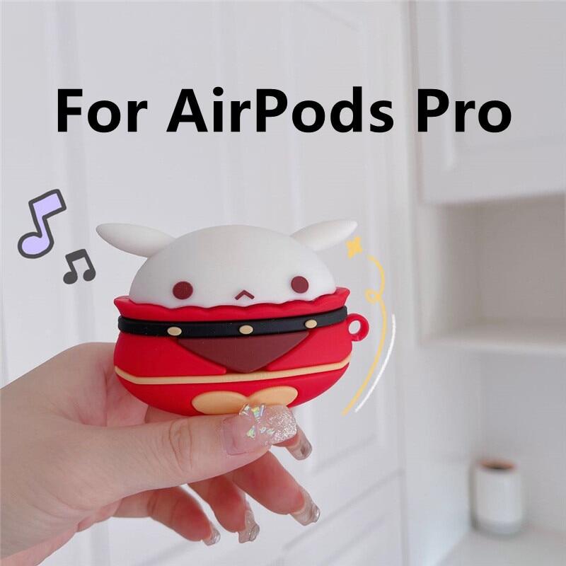 Silicone Genshin Impact for NEW 2021 AirPods 3 Case Accessories Anime Bouncing Rabbit Cover for Airpods Pro 2 1 Case Box Xmas Birthday Gift