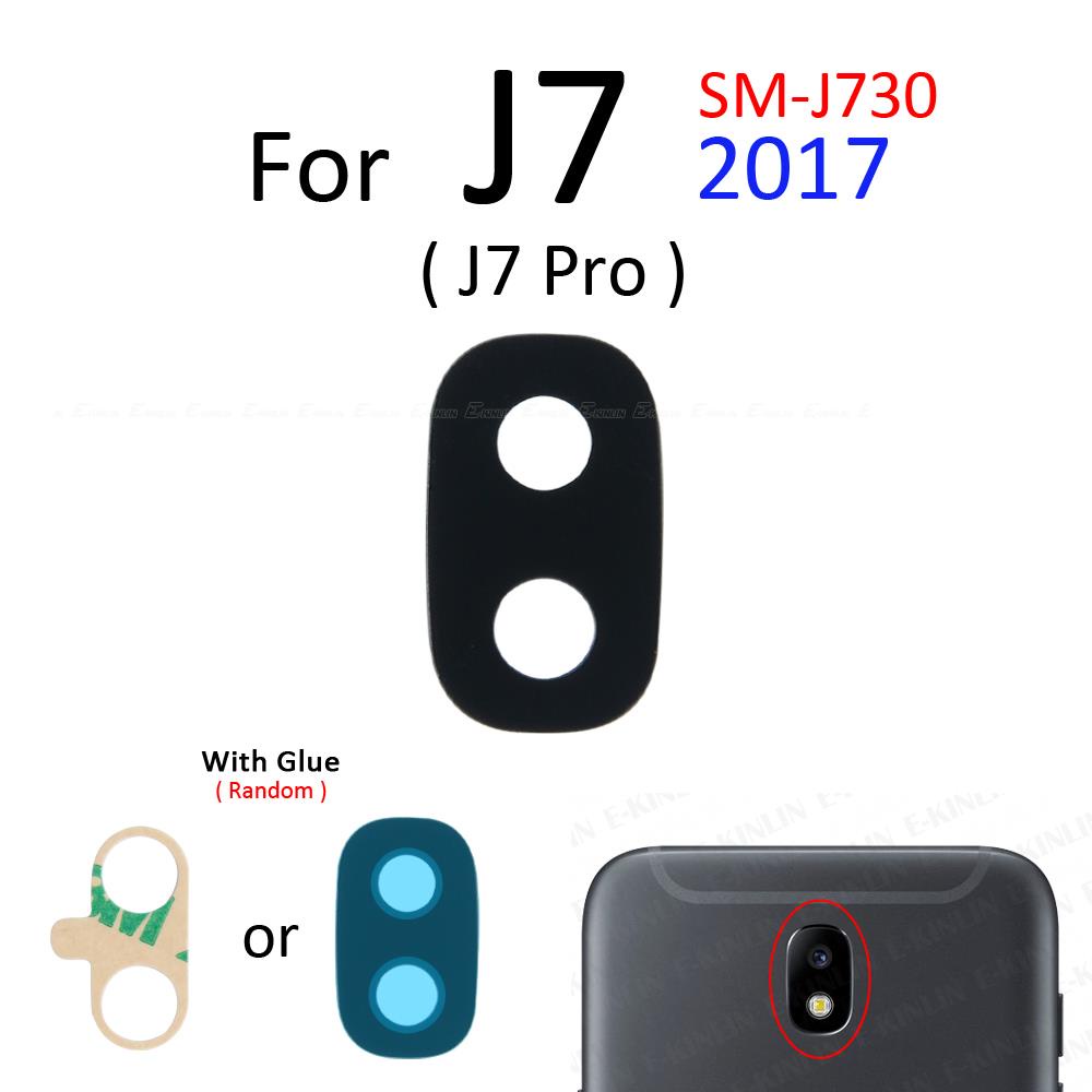 Back camera lens rear glass with adhesive sticker glue for samsung galaxy j2 j3 j5 j7 pro j4 j6 plus j8 2018 2017 repair parts