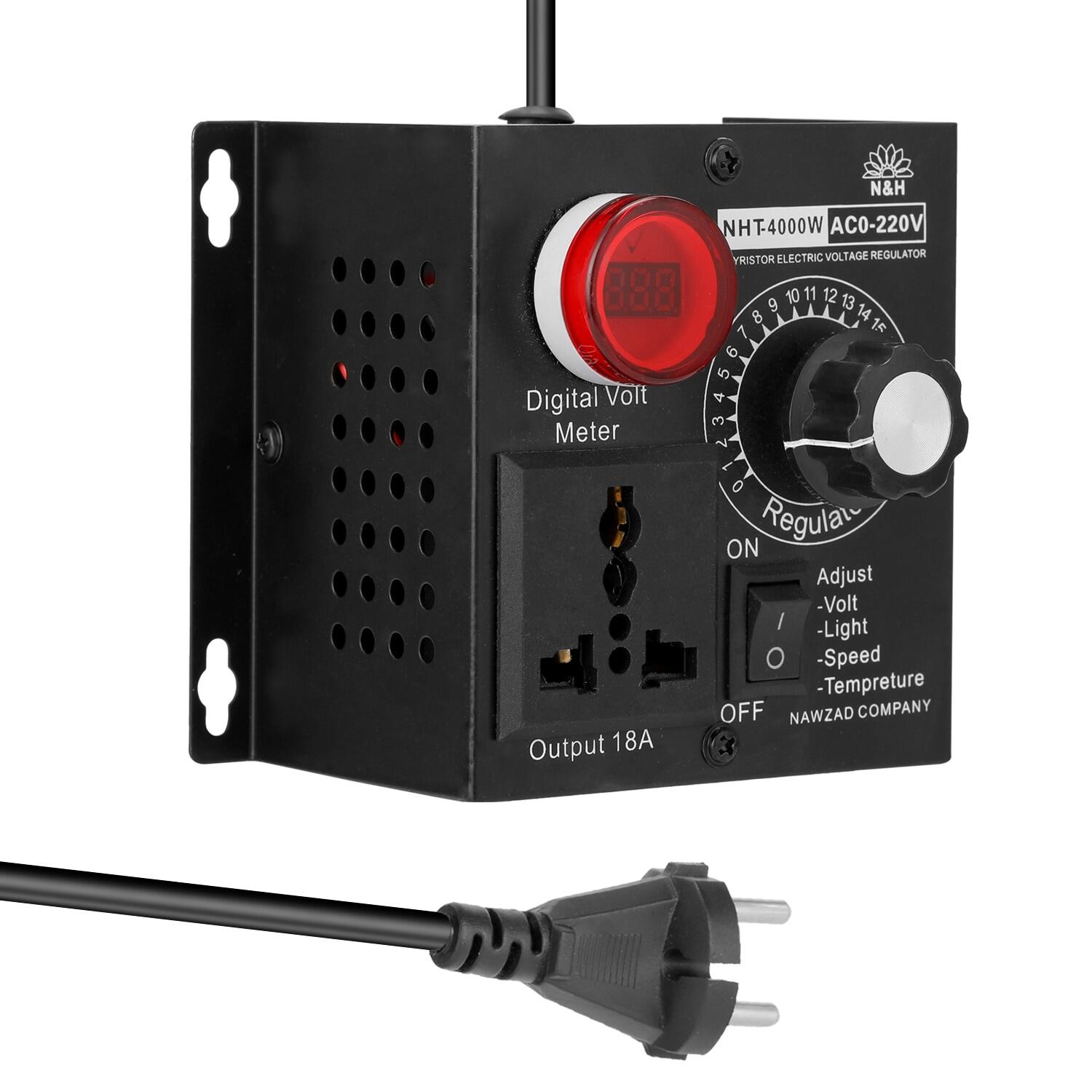 Bộ Điều Khiển Tốc Độ Động Cơ AC, Máy Ổn Áp Điện Tử Silicon Công Suất Cao AC 0V-220V 4000W Điện Điều Khiển Tốc Độ Biến