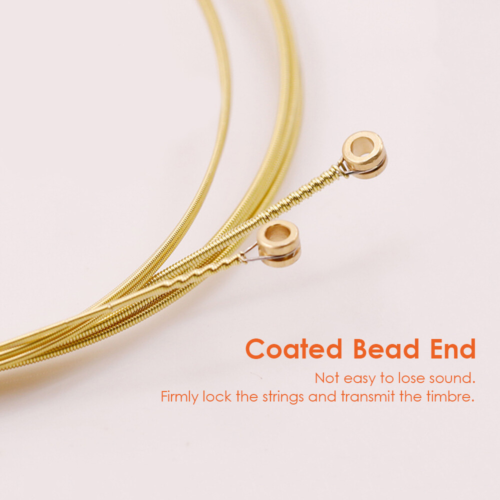 6 PCS Guitar Strings Acoustic Guitar Strings Steel Core Rust Proof Coated String for 6 String Guitar