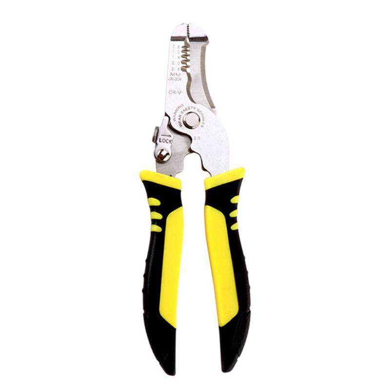 Multifunctional Wire Stripper Pliers Cable Cutter Crimping Stripping Hand Tool Rubber Handle