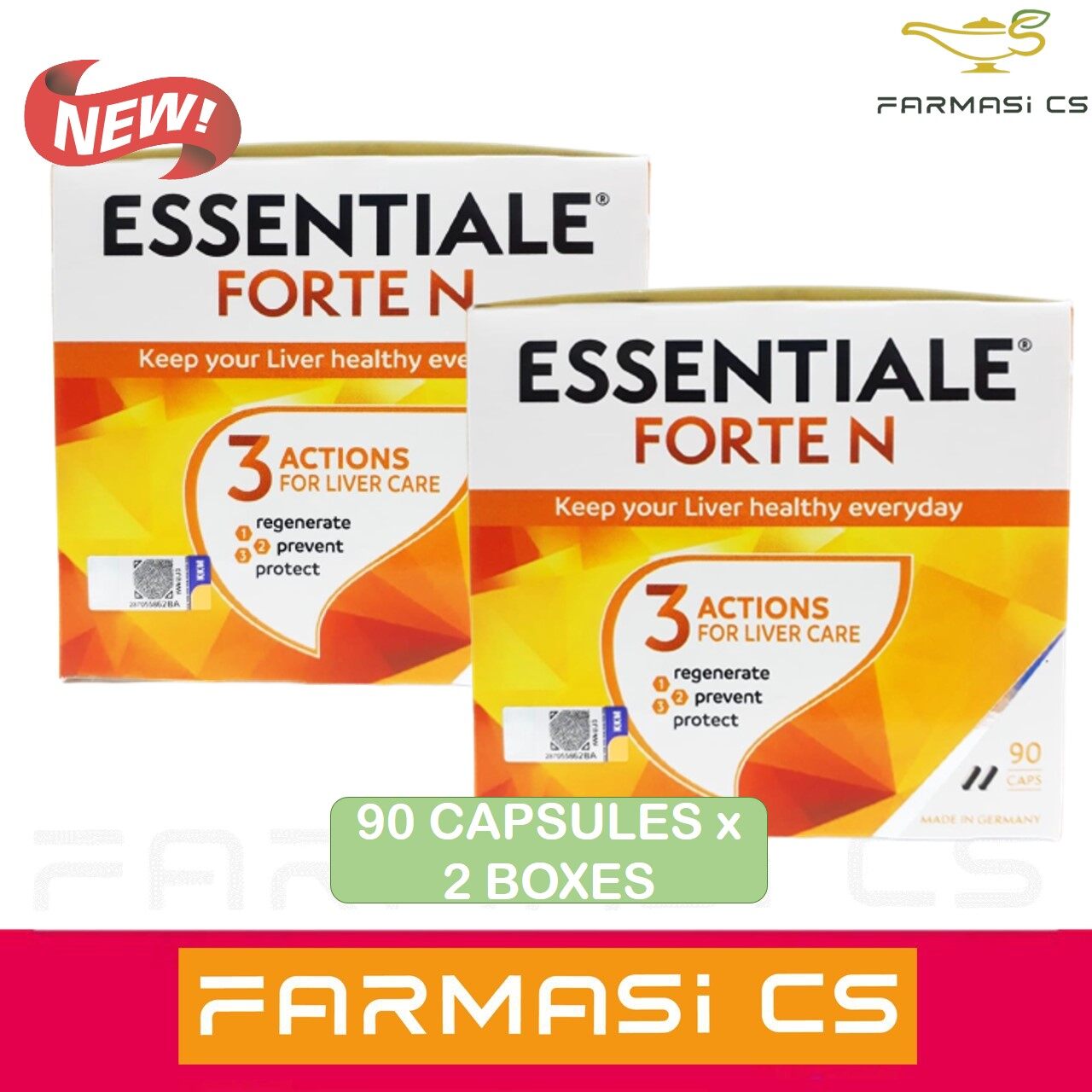 Essentiale Forte N 90 Capsules x 2 Boxes (TWIN) EXP:07/2024 [ Vital ...