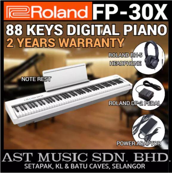 Roland Fp 30x Keys Digital Piano Musician Package White Lazada
