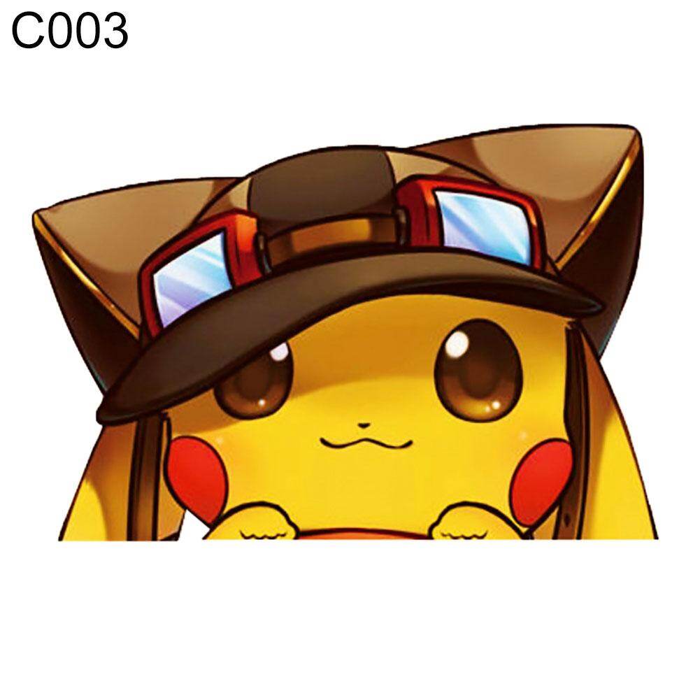 ONWRACE Cute Cartoon Pokemon Pikachu Car-Styling Motorcycle Laptop Sticker Decals Decor