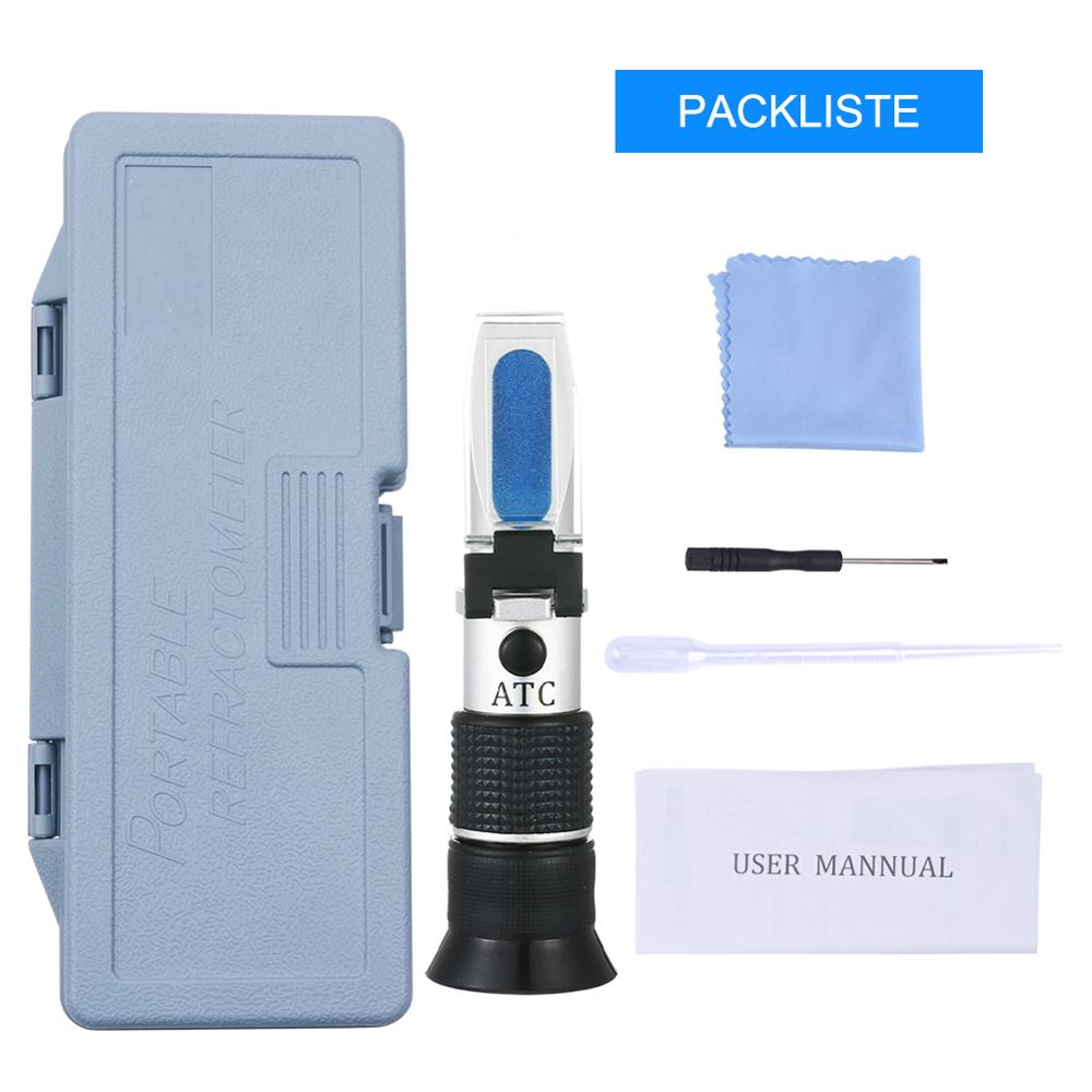 HKStorage Portable Brix Refractometer 0-90% HandHeld Sugar Content Meter for Fruit Juice Soup Liquid Index Tester Measurement Instrument