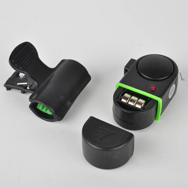 BOKALI 1 Chiếc Chuông Báo Động Câu Cá Cắn Câu Ban Đêm Điện Tử Màu Đen Cảnh Báo Ánh Sáng Thanh Kẹp Chuông
