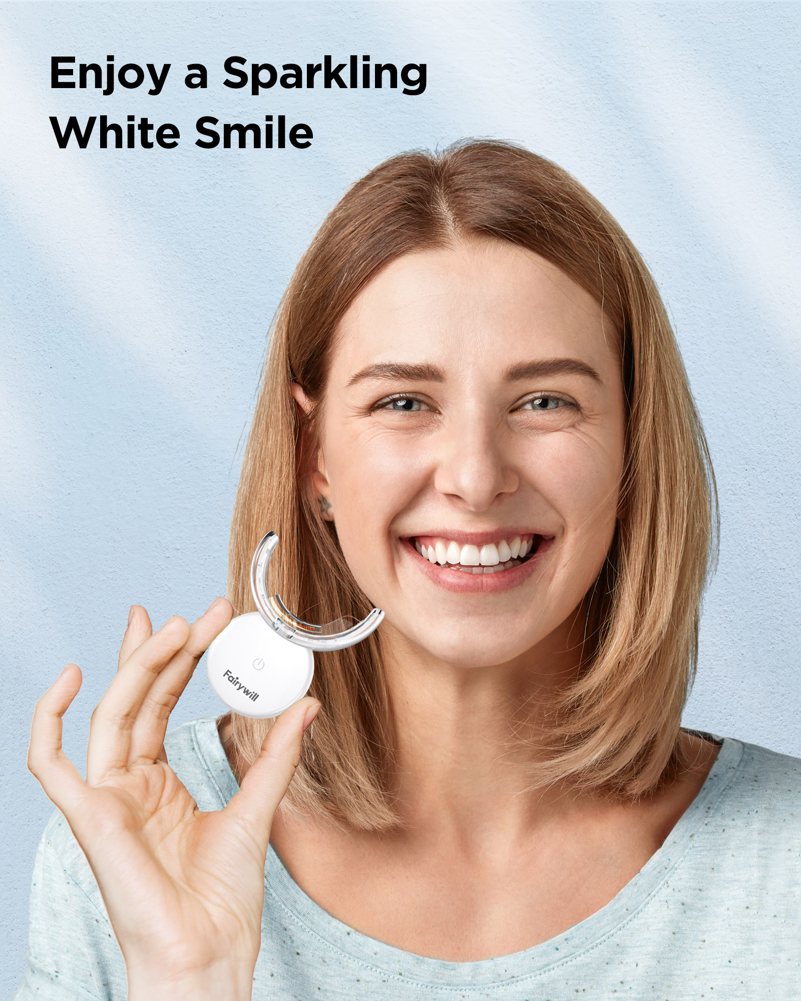 Fairywill Bộ Dụng Cụ Làm Trắng Răng L6 Kèm Đèn Led