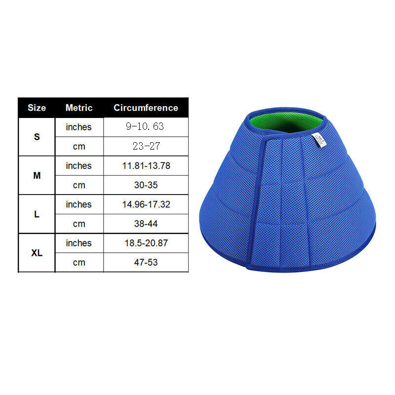 Pet Recovery Lightweight Dog Cone Collar Soft Anti Lick Wound Healing Puppy Cats