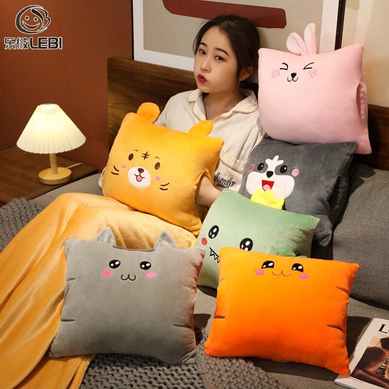 Pillow quilt dual-use office nap blanket two-in-one car cushion folding nap artifact nap blanket
