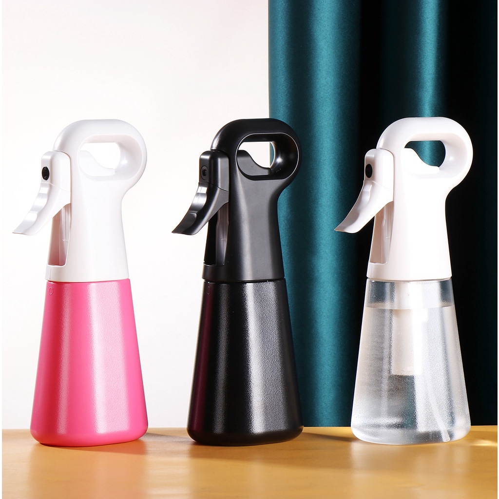 【♡Lovely girls house♡】300ml Transparent Portable High Pressure Continuous Mist Spray Bottle Hairdressing Empty Bottle Refillable Mist Bottle Salon Barber Hair Tools Water Sprayer Care Tools