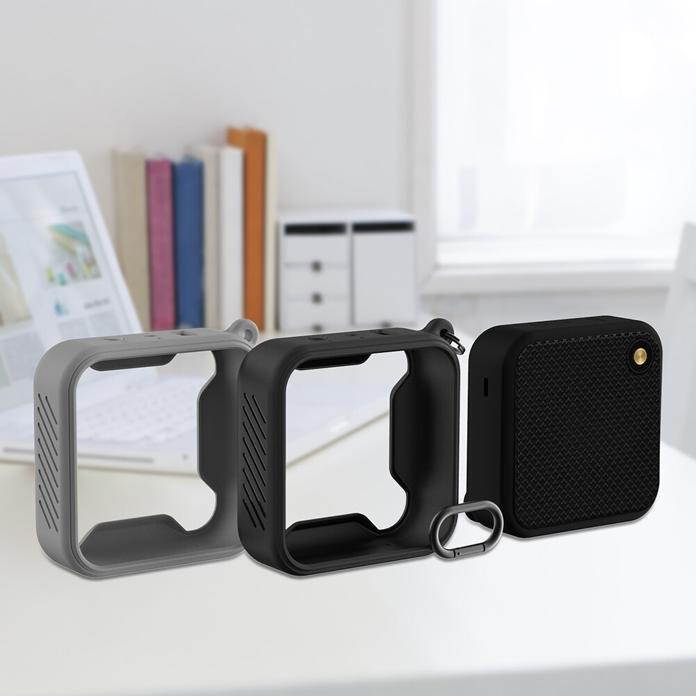 Storage Case Portable Speaker Protective Box Silicone Shockproof Anti-fall Accessories with Metal Hook for Marshall Willen