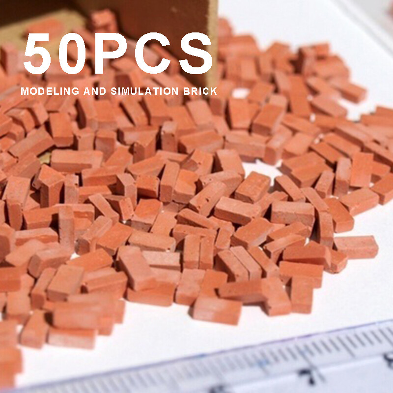 BOKALI 50pcs New Miniature DIY Sand Table Landscape Brick Building Toy Simulation Brick
