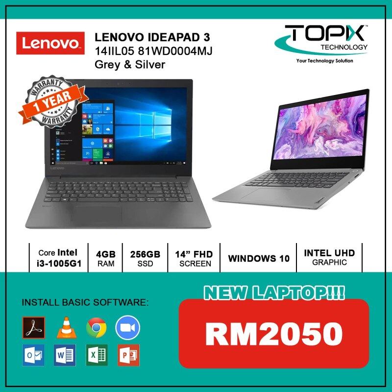 LENOVO IDEAPAD 3 14IIL05 81WD0004MJ GREY & SILVER Malaysia