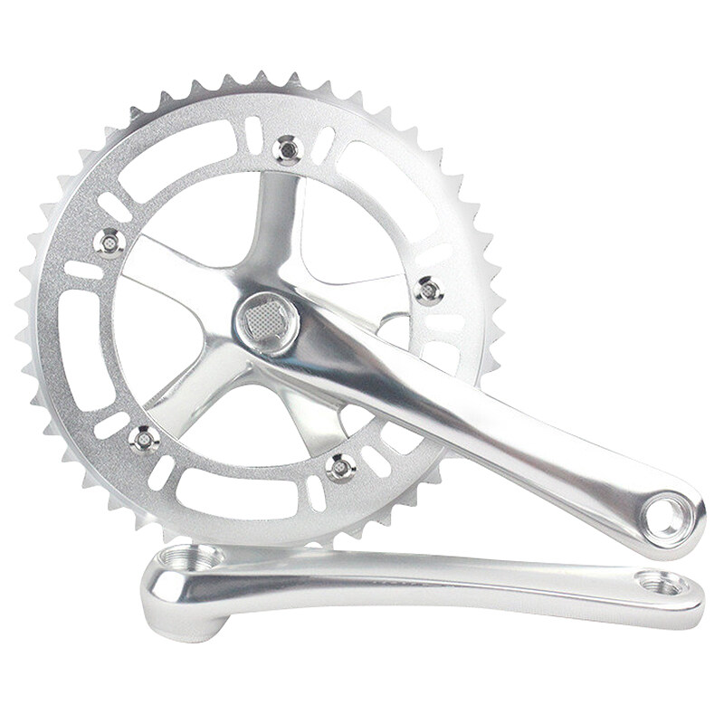 Mua Road Bicycle CNC 46T Silver Crankset 6061-T6 Aluminum Alloy Chainring Crank Chainwheel Fixie