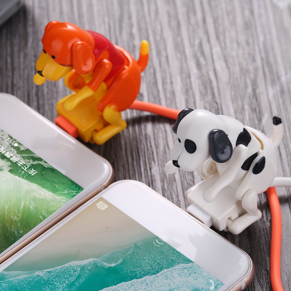 {hot} Funny Humping Dog Fast Charger Cable Data Cable For iPhone Android Mobile Phone Charger Line Prank Gifts Decompression toys