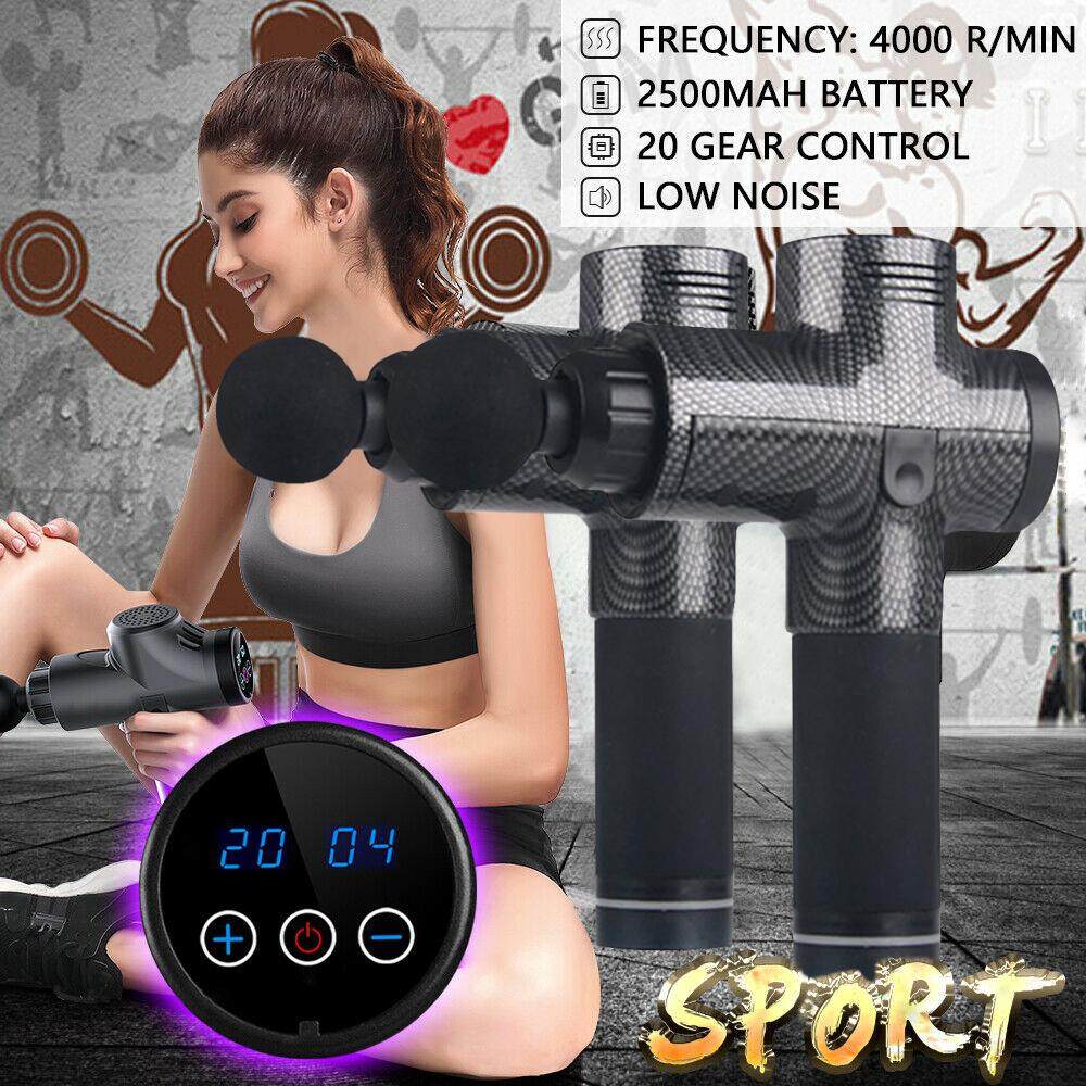 Bảng giá Tiếng LAZ Tập Gym 20 Bánh Răng Điều Chỉnh Tốc Độ Điện Thư Giãn Cơ Máy Massage Percussive Cơ Máy Massage Với 4 Máy Mát Xa Đầu