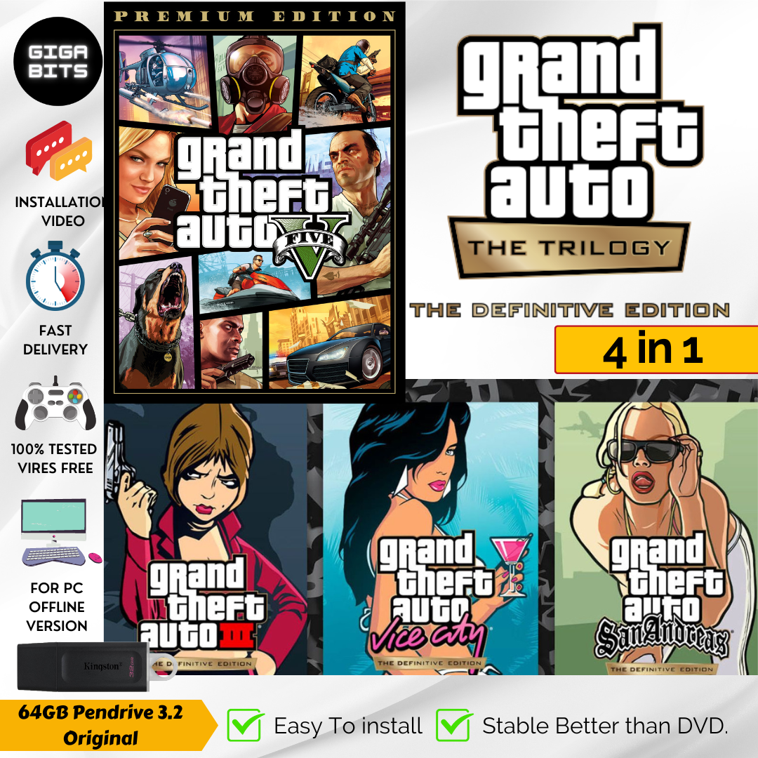 BEST Collection GTA 5 + GTA THE TRILOGY 2021 The Definitive Edition ...