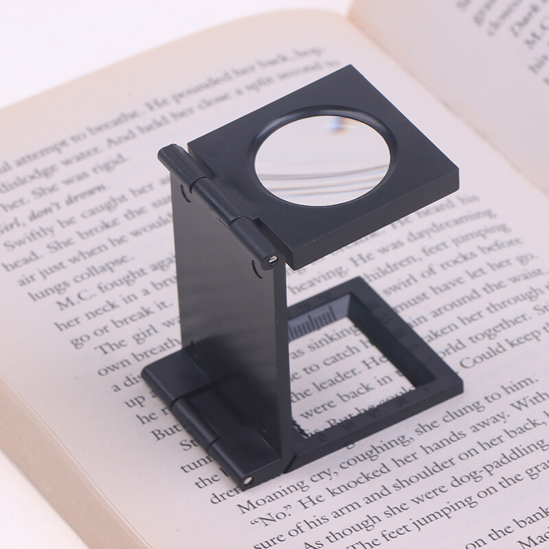 aiqinhaimaoyi Microscope Folding Magnifier Stand Loupe With Scale For Textile Optical Foldable Magnifying Glass Tool