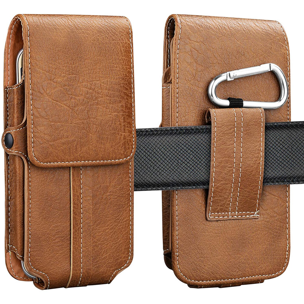 Mobile Phone Holster Waist Bag Leather Belt Clip Holster Cell Phone ...