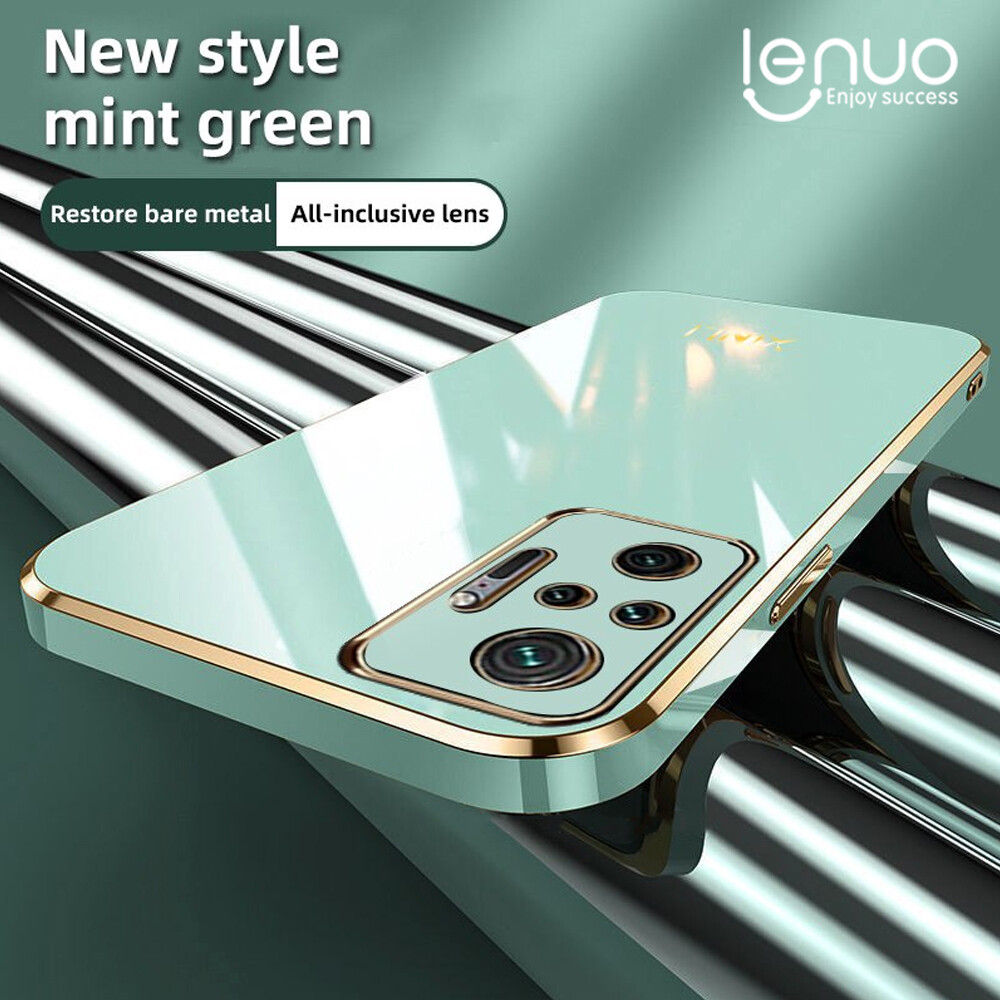 Lenuo vỏ điện thoại gọng vuông silicon Ốp điện thoại mềm mạ 6D sang trọng cho Xiaomi Redmi Note 12 11S 11 Pro 5G 12 Pro + 5G 9S 7 8 Pro 9 10 Pro Max 10 5g sáng bóng vỏ điện thoại Ốp lưng