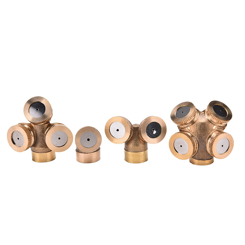 Moito Adjustable Brass Spray Misting Nozzle Garden Sprinklers Irrigation Fitting