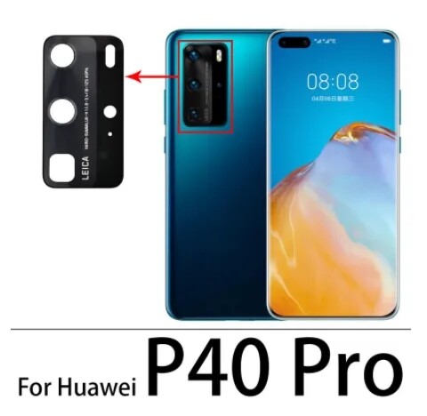 For Huawei P40 Pro Lite Rear Back Camera Glass Lens Cover With Adhesive backing Sticker Replacement Parts