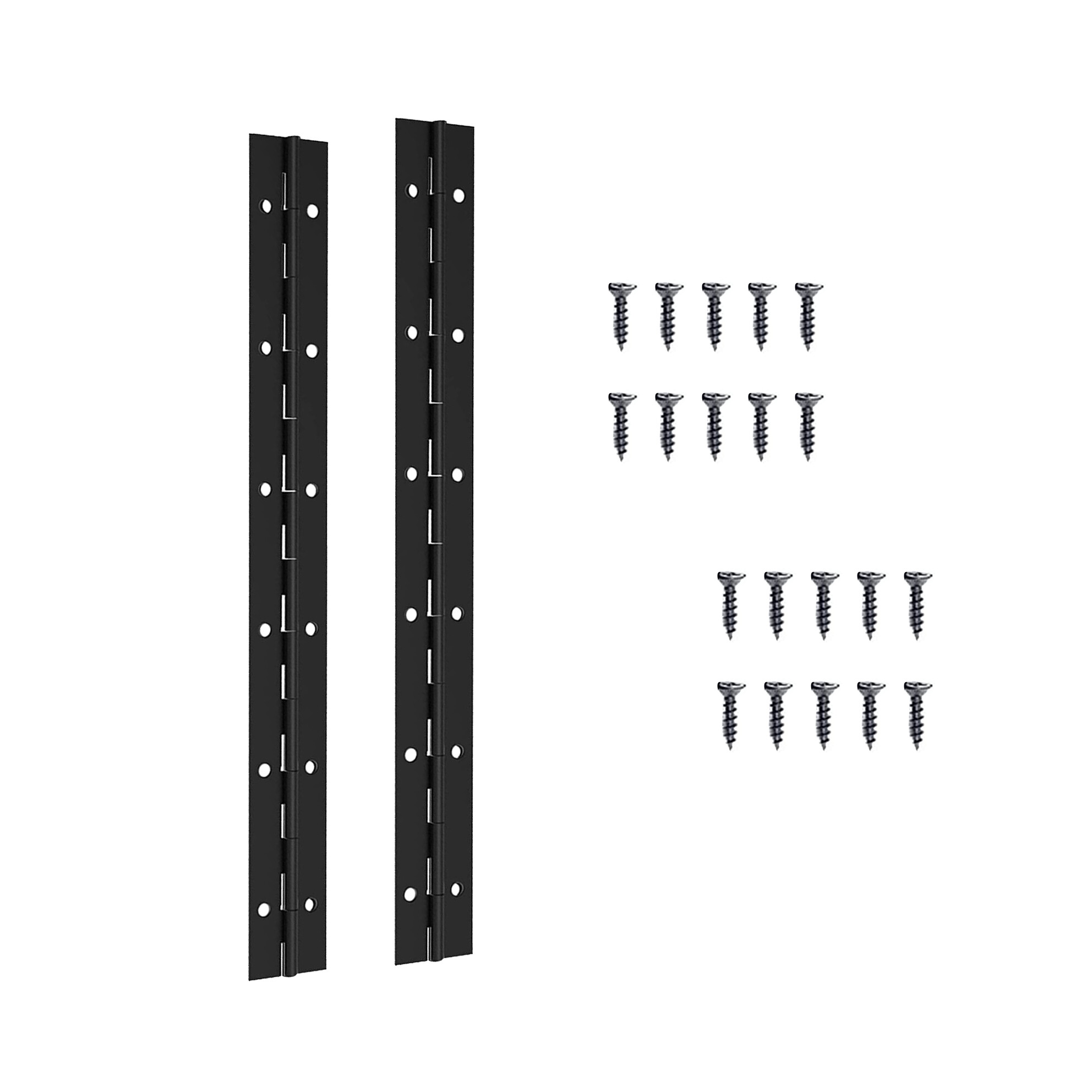 2pack heavy duty 304 stainless steel continuous piano hinge 2"x12"x0.06" thick with screws
