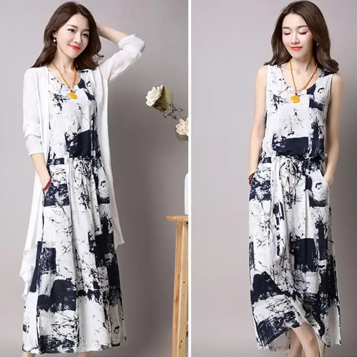sundress and cardigan