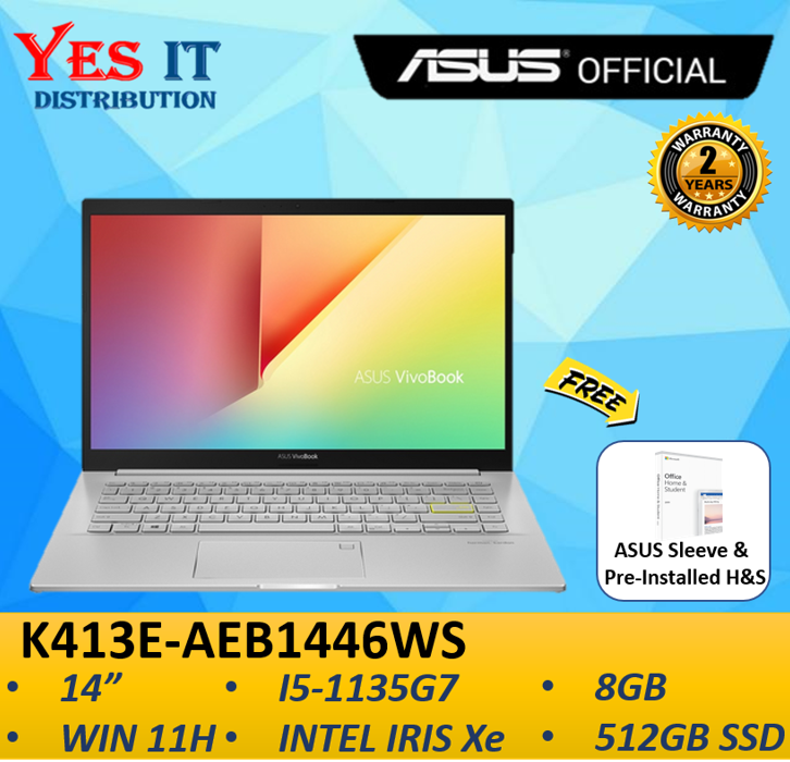 Asus Vivobook K413E-AEB1446WS 14" Laptop (I5-1135G7, Intel Iris Xe ...