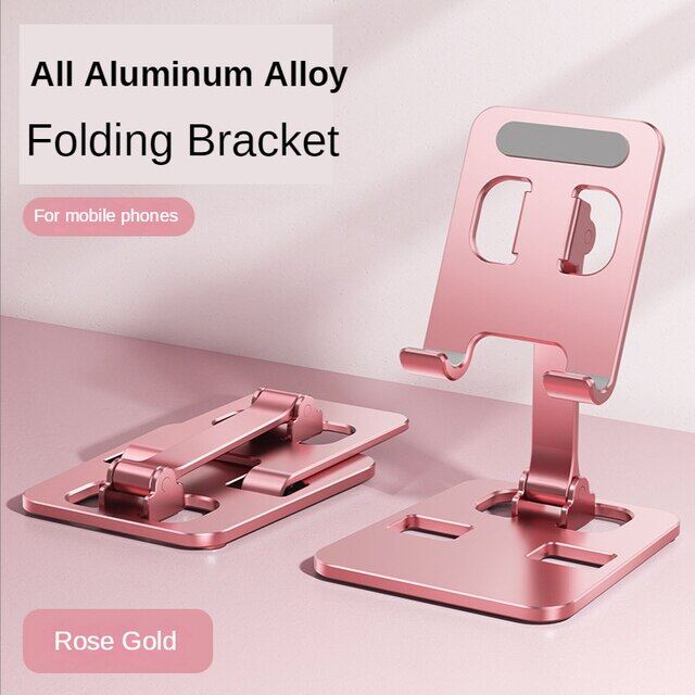 Zeallion Aluminum Alloy Desktop Mobile Phone Stand Foldable iPad Tablet Support Cell Phone Desk Bracket Lazy Holder For Smartphone Mount