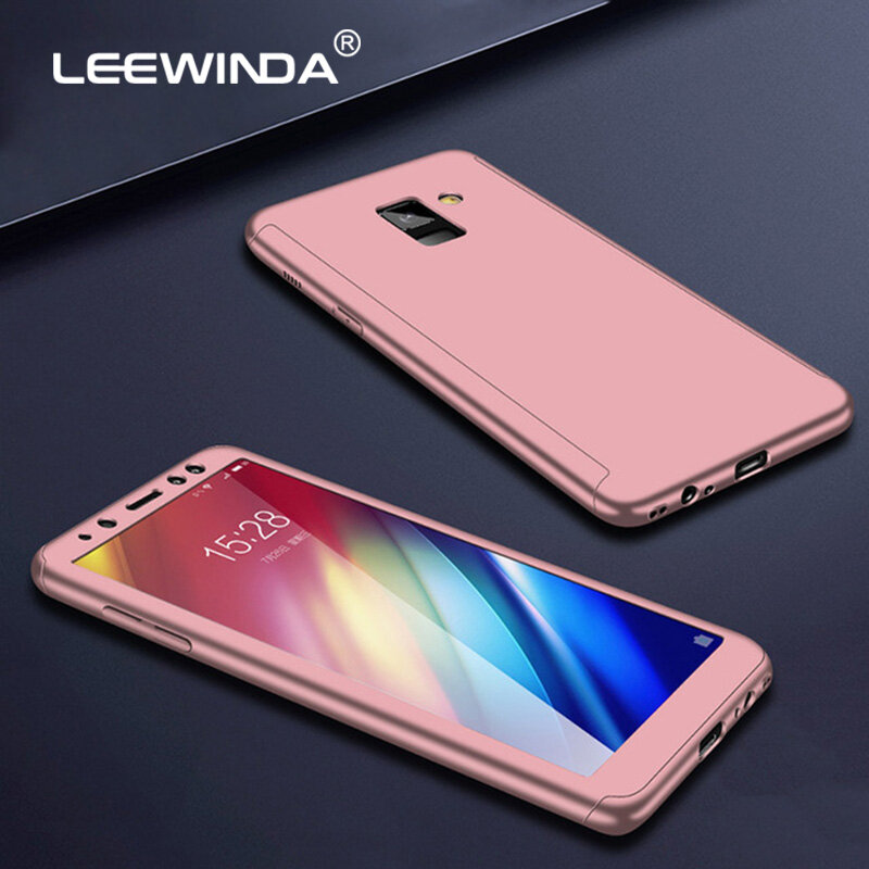 LEEWINDA For Samsung Galaxy A50 A50S A30S Phone Case, 360 Full Cover  Protective Cover With Tempered Glass Film