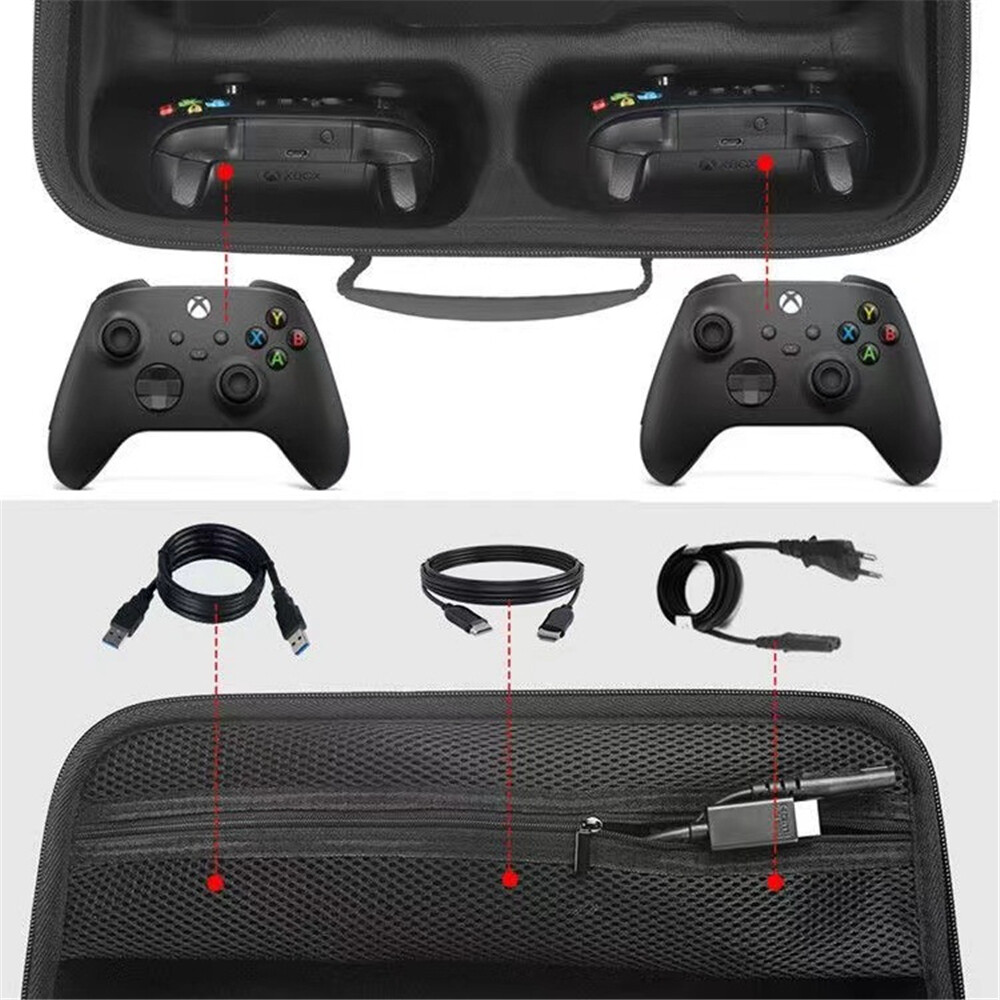 Hard Carrying Case Storage Bag Game Controller Protective Bag Joystick Pouch For Xbox Series X Game Console Travel Controllers