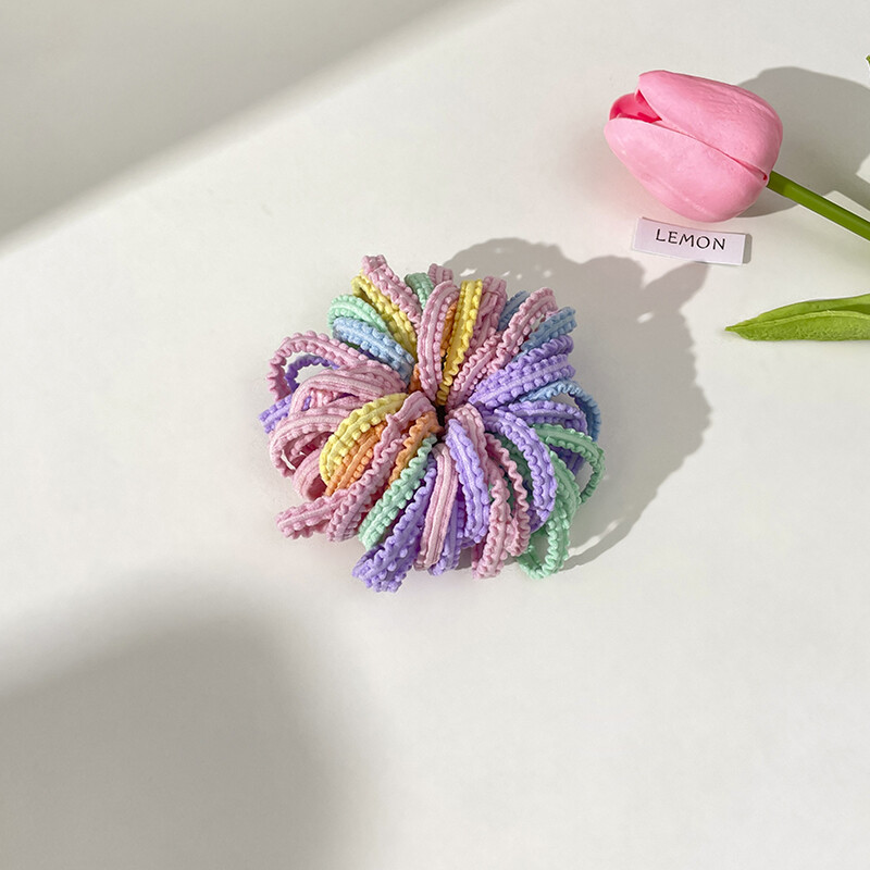 50pcs Children's Color Hair Ring Does Not Hurt The Hair, The Rope Is Highly Elastic and Durable