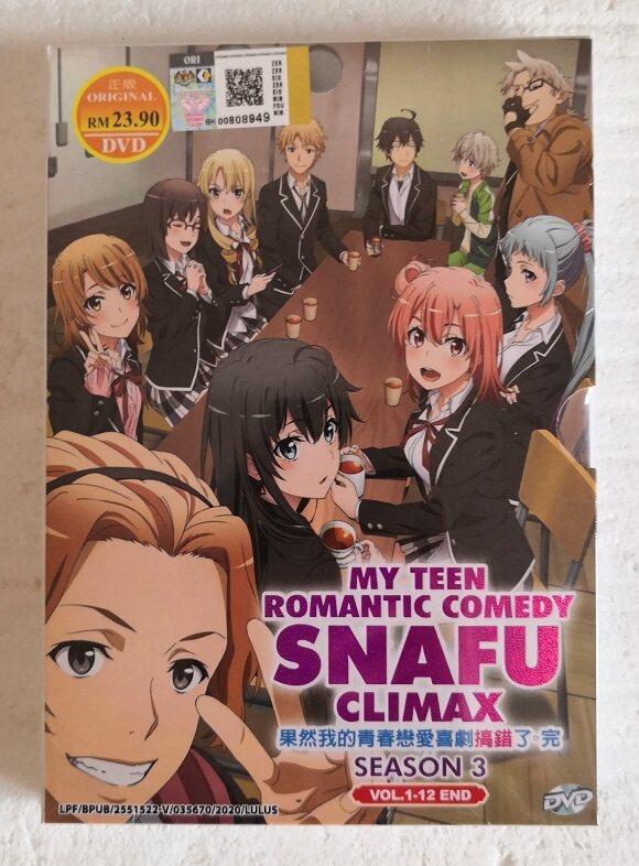 ANIME YAHARI ORE NO SEISHUN LOVE COMEDY WA MACHIGATTEIRU KAN VOL.1-12 END  DVD