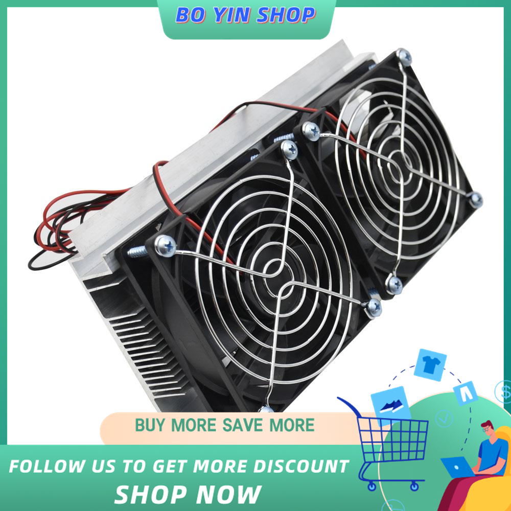 Thermoelectric Peltier Refrigeration Cooling System Kit Semiconductor Cooler Large Radiator Cold Conduction Module Double Fans